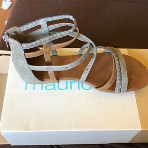 Strappy gladiator sandals w/ zipper from Maurices